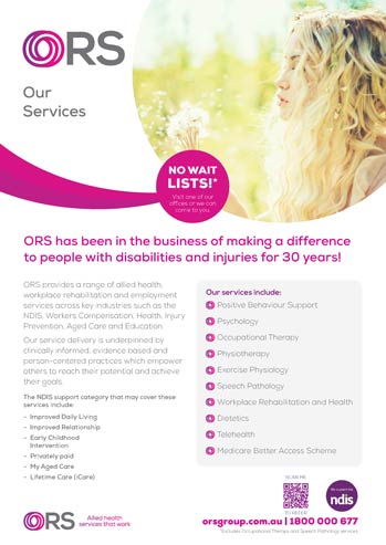 Service brochure for ‘All ORS Services